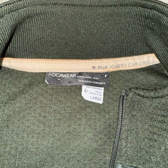 Rocawear Men's Army Green Polyester Jacket‎ with Full Zip and Pockets Size Large - Picture 4 of 9